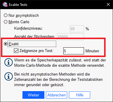 Exakter Wilcoxon Test SPSS