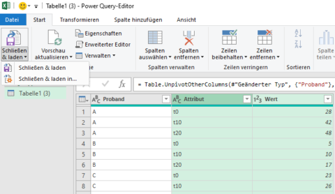 Wide-Format zu Long-Format in Excel umwandeln - Björn Walther