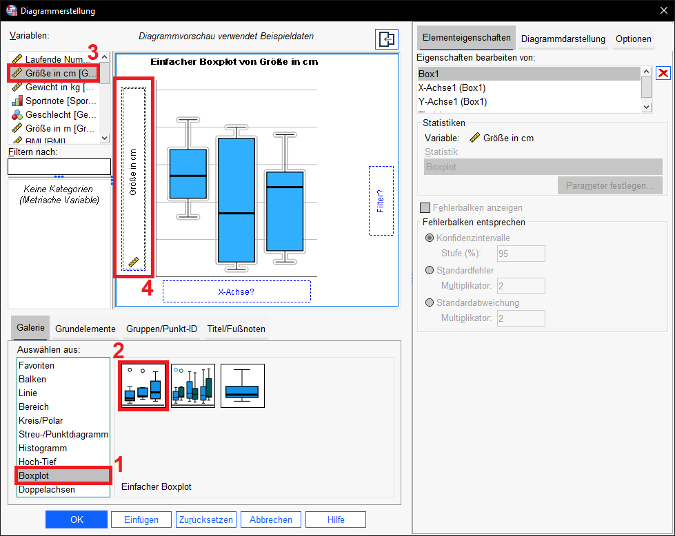 Boxplot SPSS