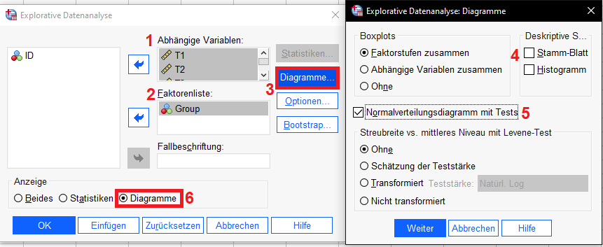 gemischte anova normalerteilung prüfen